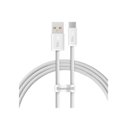 Cablu de date Baseus Dynamic Series, USB la USB-C, 100W, Fast Charging, 1m, Alb