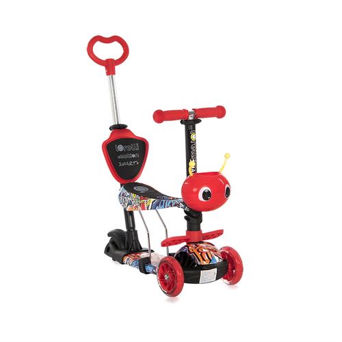 Trotineta pentru copii Smart Plus Red Graffiti, reglabila, roti cu LED (Rosu) Trotineta pentru copii Smart Plus Red Graffiti, reglabila, roti cu LED (Rosu)