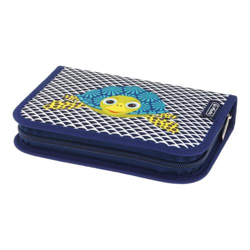 Penar echipat Herlitz motiv Cute Animal Turtle, 31 piese, cu 2 clape, dimensiune 14 x 20,3 x 3,5 cm