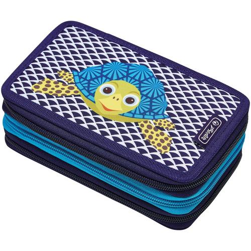 Penar Herlitz motiv Cute Animals Turtle, echipat 31 piese, 3 fermoare, dimensiune 19 x 11,5 x 7 cm