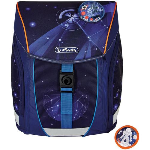 Ghiozdan neechipat Herlitz FiloLight motiv Galaxy Game, dimensiune 38 x 32 x 22 cm