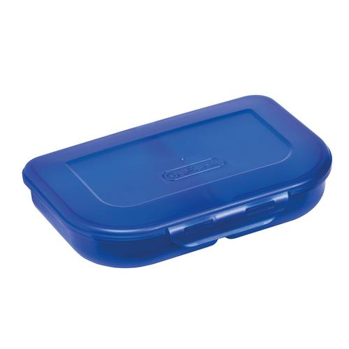 Cutie pentru sandwich Herlitz 11415304, 2 compartimente, 23.5 x 4.3 x 15.5 cm (Albastru)