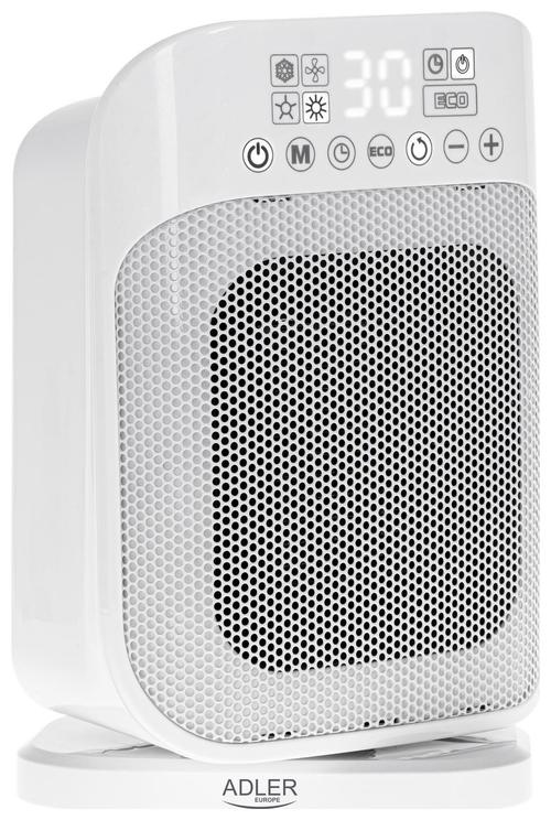 Aeroterma de birou Adler AD 7727, 1500 W, 15 mp, Cronometru, ECO, Afisaj LED (Alb)