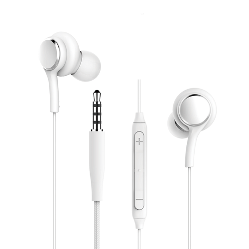 Casti Stereo WiWu EB310, Jack 3.5mm, Microfon, Control volum (Alb)