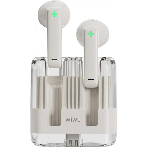 Casti True Wireless WiWu T21, Bluetooth 5.3, ENC, Autonomie 4 ore (Alb)