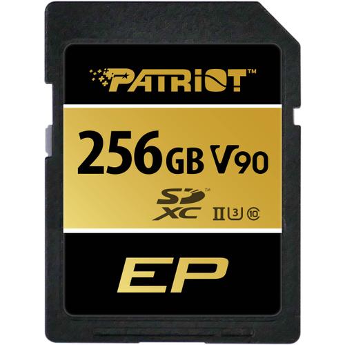 Card de memorie Patriot EP, 256GB, SDXC, Clasa 10, V90, UHS-II U3