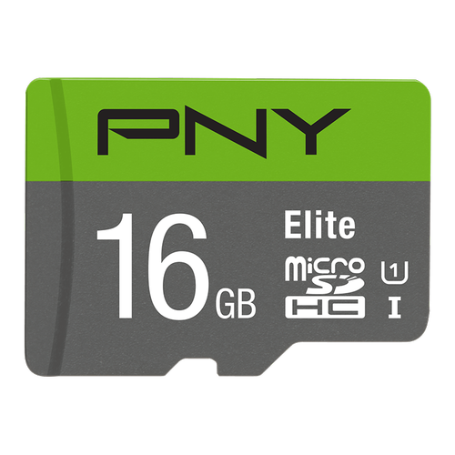 Card de memorie PNY Elite, 16GB, microSDHC, UHS-I U1, Clasa 10, Adaptor SD Inclus