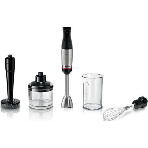 Mixer vertical Bosch ErgoMaster MSM6M623, 1000 W, Inox, minitocator, tel, pasator,vas gradat, cutit QuattroBlade System Pro lama rotativa cu 4 laturi, Negru/Argintiu - 0 | YEO