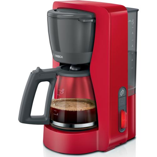 Cafetiera Bosch My Moment TKA3M134, 1.37 l, cana sticla, sistem antipicurare, oprire automata, rezervor de apa detasabil, cu sistem de mentinere la cald, Rosu - 0 | YEO