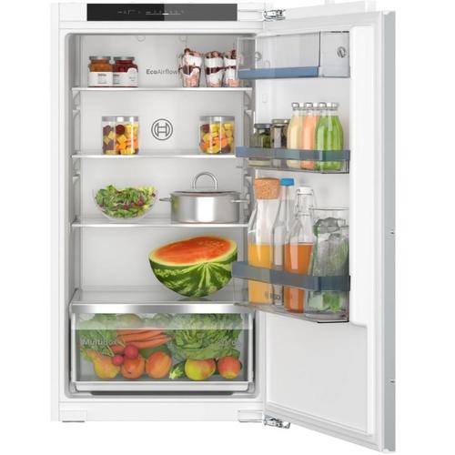 Frigider cu 1 usa incorporabil Bosch KIR31VFE0, 165 l, EcoAirflow, Iluminare LED, Clasa E, H 102 cm (Alb/Argintiu)