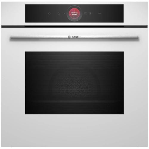 Cuptor incorporabil Bosch HBG7741W1, Electric, 71 l, Multifunctional, 14 functii , Autocuratare pirolitica, Grill, Home Connect, Clasa A+, Alb