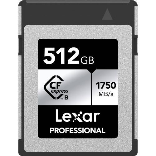 Card de memorie Lexar Professional SILVER, 512GB, CFexpress, Type B, PCI Express 3.0
