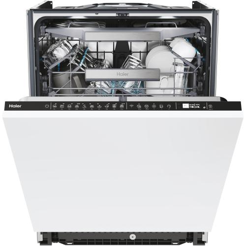 Masina de spalat vase incorporabila Haier XI 6B0M3PDB, 16 seturi, 10 programe, Motor Inverter, WiFi, Deschidere automata usa, Senzor incarcare, Senzor grad murdarie, Clasa B, 60 cm (Alb)