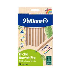 Creioane colorate groase Pelikan, set 12