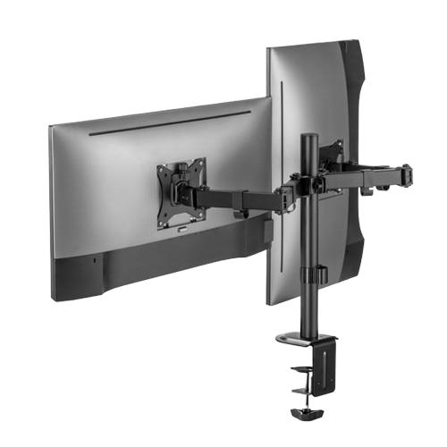 Suport de masa Superior SUPSPC002, pentru 2 monitoare plate, 17inch-32inch inch, 9 kg (Negru)