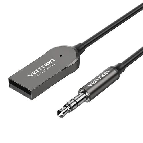 Cablu auto Vention USB Car Bluetooth5.0 Audio Receiver With Coiled Cable 1.5M, Gri