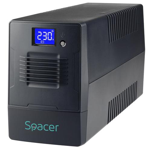 UPS Spacer SPUP-600D-LIT01 600VA/ 360W, 2 x socket schuko