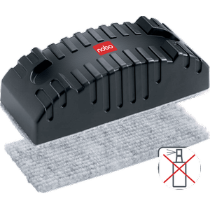 Burete NOBO, pentru curatare table, magnetic, rezerva detasabila, 1 rezerva inclusa, Negru