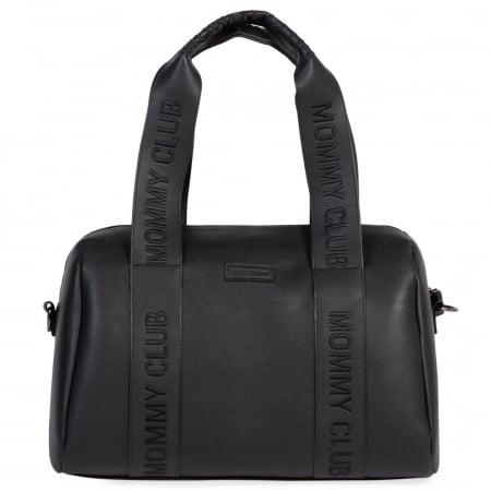 Geanta de infasat Childhome Mommy Club, piele PU (Negru)