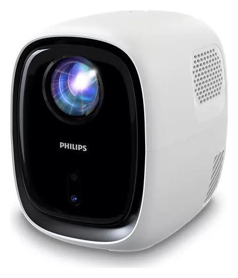 Videoproiector Philips NeoPix 130W Smart, HD 1280x720, 130 ANSI lumen, Wi-Fi, HDMI, USB, Difuzoare 2x 5W (Alb)