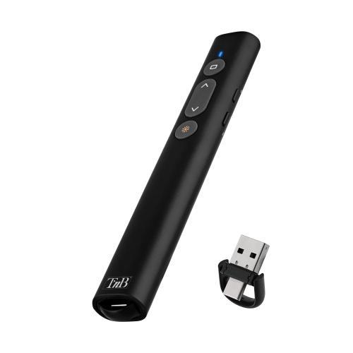 Presenter TnB LASEREMOTE2, USB-C/USB-A Wireless (Negru)