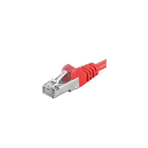Patchcord SFTP PremiumCord RJ45-RJ45 Cat.6A, 0.25m, Rosu