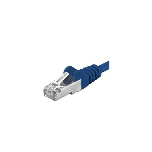 Patchcord SFTP PremiumCord RJ45-RJ45 Cat.6A, 0.5m, Albastru