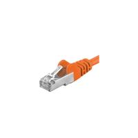 Patchcord SFTP PremiumCord RJ45-RJ45 Cat.6A, 1m, Portocaliu