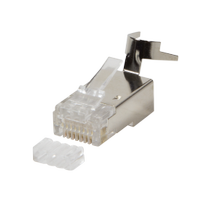 Mufa RJ45 EMTEX FTP cat. 6, 6A, 7, 7A, 8, 22AWG - 24AWG, 50 microni cu ghidaj pentru fir de maxim 8mm (10 buc)