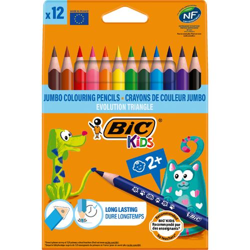 Creioane colorate BIC Evolution Triunghiulare, 12 culori