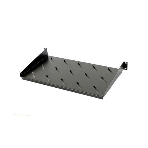Raft fix 19inch DATEUP RAL 9005, 1U, 300mm, fixare fata in 2 puncte, sarcina 30kg