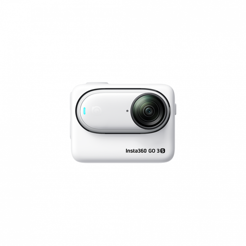 Camera video de actiune Insta360 GO 3S, 4K, 64GB, Ecran tactil flip 2.2inch, Wi-Fi, Bluetooth, Voice Control 2.0, Waterproof IPX8, Editare AI (Alb)