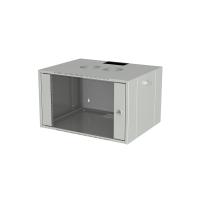 Rack 19'' 6U 580x450 DECKRO seria D-WALL META, de perete, dezasamblat, usa fata sticla, laterale detasabile, 60kg