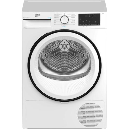 Uscator de rufe Beko B3T43230, Pompa de caldura, 9 kg, 15 programe, Clasa E, RecycledDry, Motor ProSmart Inverter, OptiSense, Aquawave, Hygienic Refresh (Alb) - 0 | YEO