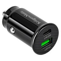 Incarcator auto Kruger&Matz KM0870, 1 x USB-C, 1 x USB, 20W (Negru)
