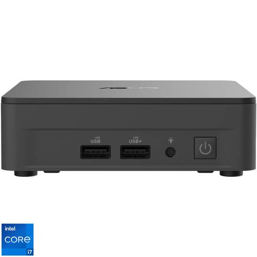 Calculator Barebone Asus NUC 13 Pro RNUC13ANKI700002I cu procesor Intel® Core™ i7-1360P pana la 5.0 GHz, fara RAM, fara stocare, Intel® Iris® Xe Graphics eligible , No OS, EU cord (Negru) - 0 | YEO