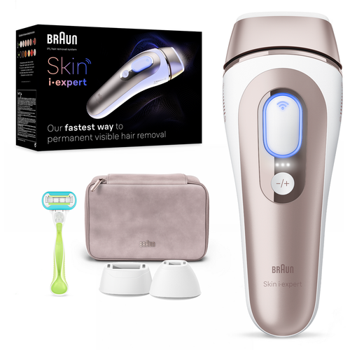 Epilator IPL Braun Skin iExpert PRO 7 PL7253 Tehnologie Skin iExpert, Feedback in timp real, 400.000 impulsuri, 10 niveluri de intensitate, 125 de impulsuri pe minut, Cap de precizie, Cap lat, Trusa de voiaj (Alb/Roz) Epilator IPL Braun Skin iExpert PRO 7 PL7253 Tehnologie Skin iExpert, Feedback in timp real, 400.000 impulsuri, 10 niveluri de intensitate, 125 de impulsuri pe minut, Cap de precizie, Cap lat, Trusa de voiaj (Alb/Roz)
