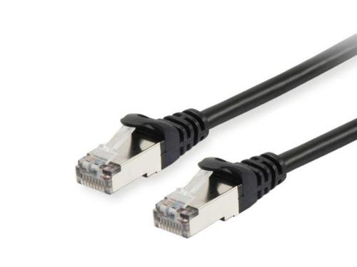 Cablu EQUIP 606103 Cat.6A S/FTP Patch, 1.0m, Negru, 8.34x11.68x1000mm