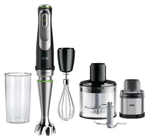 Blender de mana Braun MultiQuick 9 MQ9138XI, 1200 W, Pahar 0.6 l, Tocator 0.5 l, Inox (Negru) Blender de mana Braun MultiQuick 9 MQ9138XI, 1200 W, Pahar 0.6 l, Tocator 0.5 l, Inox (Negru)