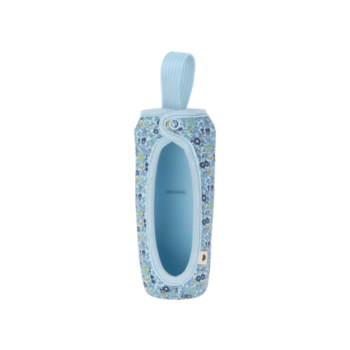 Husa pentru biberon din sticla 225 ml BIBS x LIBERTY -Chamomile Lawn Baby Blue