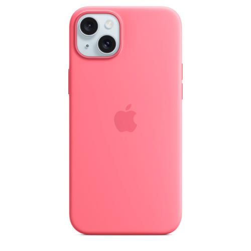 Husa Protectie Spate Apple MWNE3ZM/A pentru iPhone 15 Plus, Silicon, MagSafe (Roz)