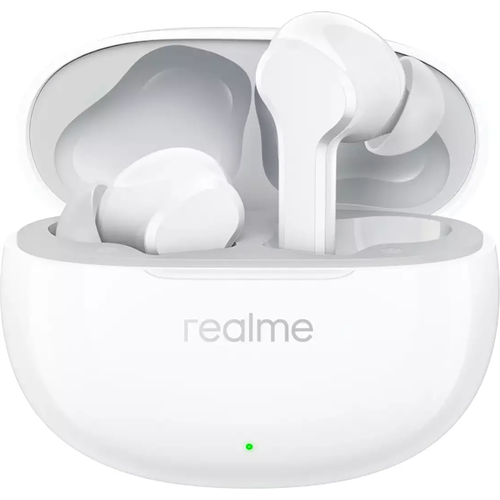 Casti True Wireless Realme T110, Bluetooth, AI ENC, Google Fast Pair, Control tactil, IPX5 (Alb)