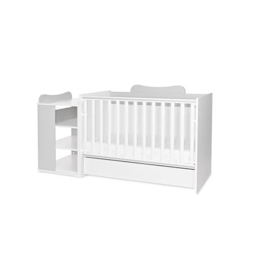 Patut modular multifunctional Lorelli Multi, 5 configurari diferite, 190 x 72 cm, Alb