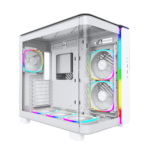 Carcasa Montech KING 95 PRO CAMTKG95PROWH, Middle Tower, 6 ventilatoare incluse (Alb)