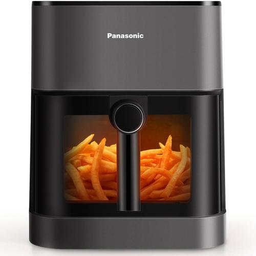 Friteuza cu aer cald Panasonic NF-CC500SXE, functie abur, fereastra vizualizare, debit aer 360°, capacitate 5 l, temperatura 80° - 200°, 11 programe presetate, 1450 W (Negru) - 0 | YEO