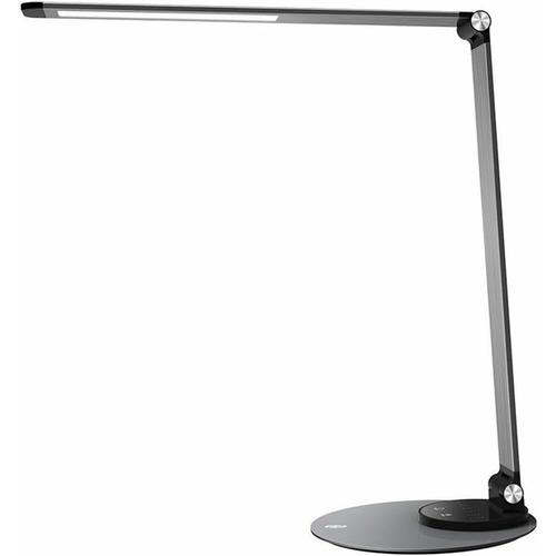 Lampa LED de birou TaoTronics TT-DL22, 10W, 550 lm, 6 Niveluri de Luminozitate, Incarcare USB, Control Touch, Clasa energetica F, Negru