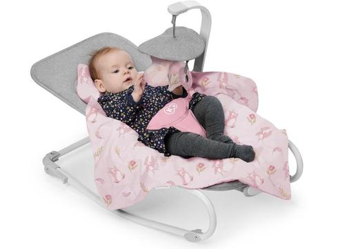 Balansoar Kinderkraft Felio2, 0 - 2 ani, 0 - 9 kg, 48 x 73 x 38,5 cm (Gri/Roz) - 0 | YEO