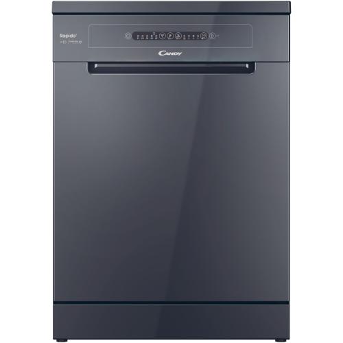 Masina de spalat vase Candy Rapido CF 3E9E0A, 13 seturi, 5 programe, Clasa E, Motor Inverter, Rapid 49’, Maxi Tub, 60 cm (Antracit)