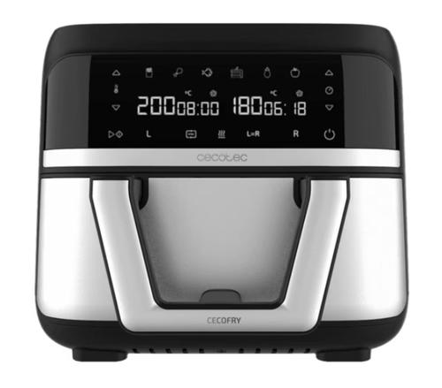 Friteuza cu aer cald Cecotec Cecofry Dual 9000 04996, 2850 W, 9 l, control tactil, 6 programe (Negru/Argintiu) Friteuza cu aer cald Cecotec Cecofry Dual 9000 04996, 2850 W, 9 l, control tactil, 6 programe (Negru/Argintiu)