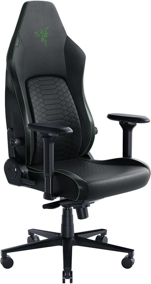 Scaun Gaming Razer Iskur V2, Piele EPU, Greutate suportata 136 kg (Negru/Verde)